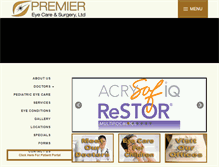 Tablet Screenshot of eyesbypremier.com